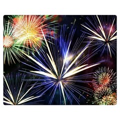 Fireworks Rocket Night Lights Double Sided Flano Blanket (medium) 