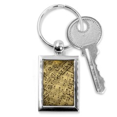 Music Nuts Sheet Key Chain (rectangle) by Mariart