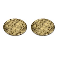 Music Nuts Sheet Cufflinks (oval) by Mariart