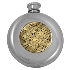 Music Nuts Sheet Round Hip Flask (5 Oz) by Mariart