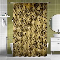 Music Nuts Sheet Shower Curtain 48  X 72  (small) 