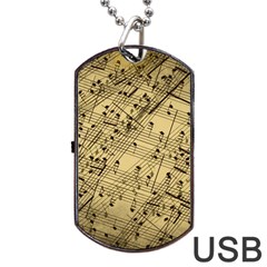 Music Nuts Sheet Dog Tag Usb Flash (one Side) by Mariart