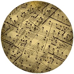 Music Nuts Sheet Wooden Puzzle Round by Mariart