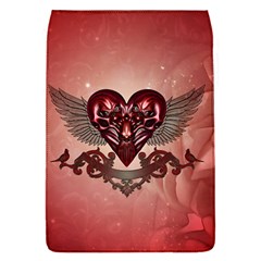 Awesome Heart With Skulls And Wings Removable Flap Cover (s) by FantasyWorld7