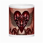 Awesome Heart With Skulls And Wings Morph Mugs Center