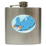 Fluffy Gaming Hip Flask (6 oz) Front