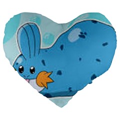 Fluffy Gaming Large 19  Premium Flano Heart Shape Cushions by FluffyGaming