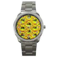 Cut Glass Beads Sport Metal Watch by essentialimage