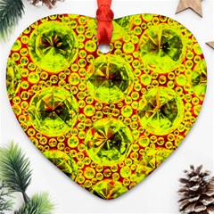 Cut Glass Beads Heart Ornament (two Sides) by essentialimage