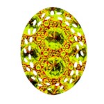 Cut Glass Beads Ornament (Oval Filigree) Front