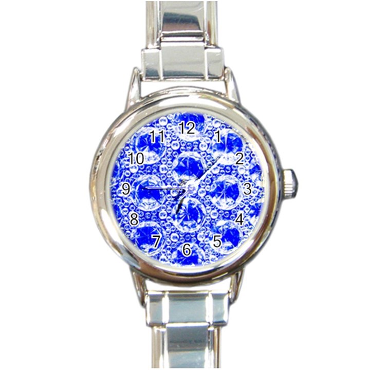 Cut Glass Beads Round Italian Charm Watch