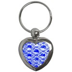 Cut Glass Beads Key Chain (Heart) Front