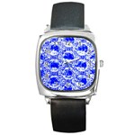 Cut Glass Beads Square Metal Watch Front