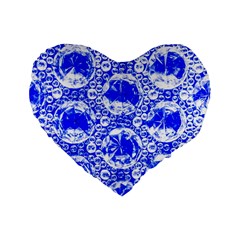 Cut Glass Beads Standard 16  Premium Flano Heart Shape Cushions by essentialimage