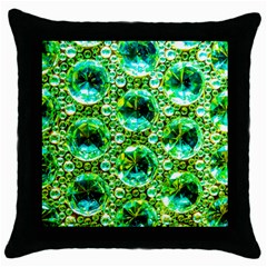 Cut Glass Beads Throw Pillow Case (black) by essentialimage