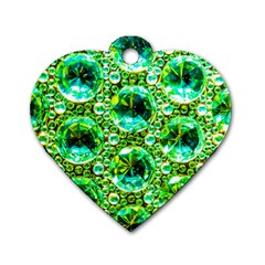 Cut Glass Beads Dog Tag Heart (two Sides) by essentialimage