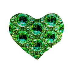 Cut Glass Beads Standard 16  Premium Flano Heart Shape Cushions by essentialimage