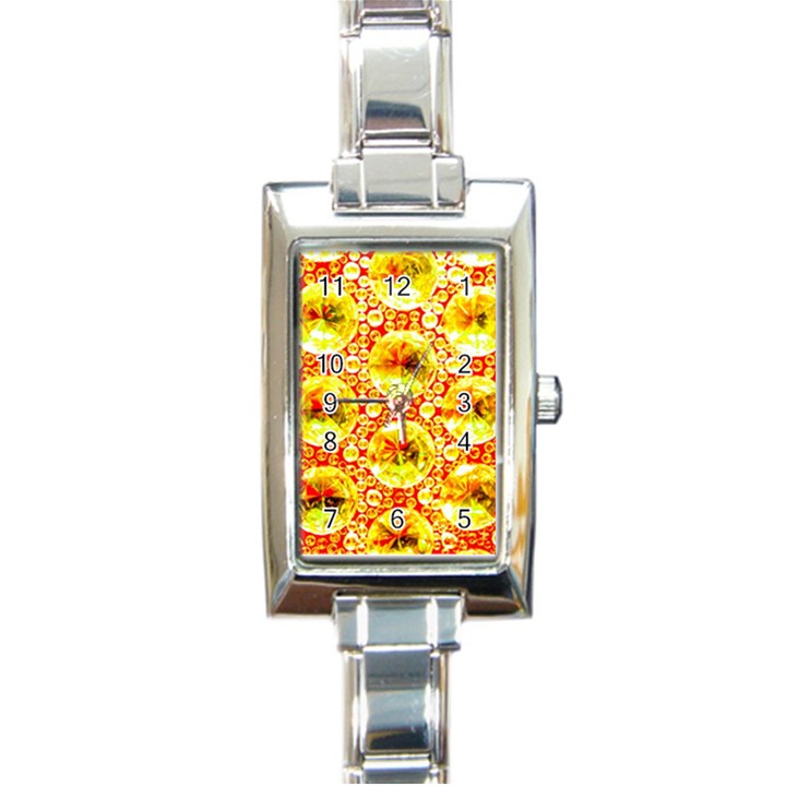 Cut Glass Beads Rectangle Italian Charm Watch