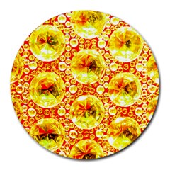 Cut Glass Beads Round Mousepads by essentialimage