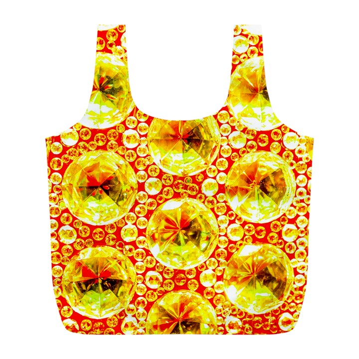 Cut Glass Beads Full Print Recycle Bag (L)