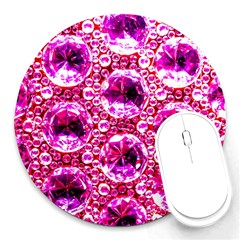 Cut Glass Beads Round Mousepads by essentialimage