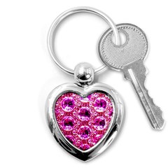 Cut Glass Beads Key Chain (heart) by essentialimage