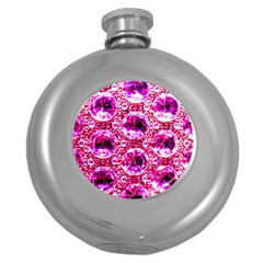 Cut Glass Beads Round Hip Flask (5 Oz) by essentialimage