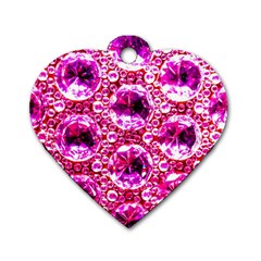 Cut Glass Beads Dog Tag Heart (two Sides) by essentialimage