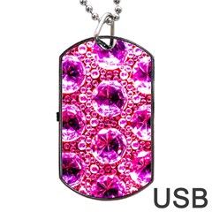 Cut Glass Beads Dog Tag Usb Flash (one Side) by essentialimage