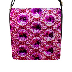 Cut Glass Beads Flap Closure Messenger Bag (l) by essentialimage