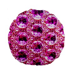 Cut Glass Beads Standard 15  Premium Flano Round Cushions by essentialimage