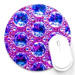 Cut Glass Beads Round Mousepads Front