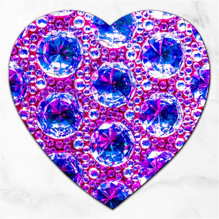 Cut Glass Beads Jigsaw Puzzle (Heart)