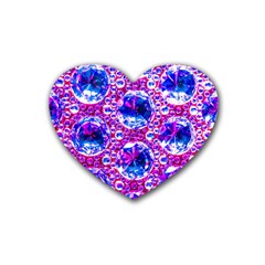 Cut Glass Beads Heart Coaster (4 Pack)  by essentialimage