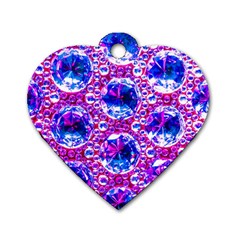 Cut Glass Beads Dog Tag Heart (two Sides) by essentialimage