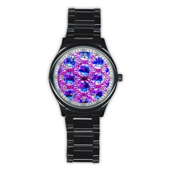 Cut Glass Beads Stainless Steel Round Watch by essentialimage