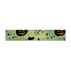 Funny Halloween Pattern With Witch, Cat And Pumpkin Flano Scarf (mini) by FantasyWorld7