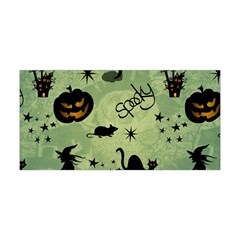 Funny Halloween Pattern With Witch, Cat And Pumpkin Yoga Headband by FantasyWorld7