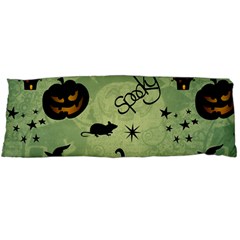 Funny Halloween Pattern With Witch, Cat And Pumpkin Body Pillow Case (dakimakura) by FantasyWorld7