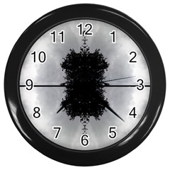 Cloud Island With A Horizon So Clear Wall Clock (black) by pepitasart