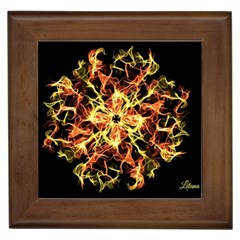 Ablaze Framed Tile by litana