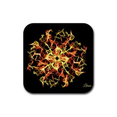 Ablaze Rubber Coaster (square)  by litana