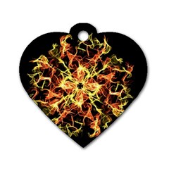 Ablaze Dog Tag Heart (one Side) by litana