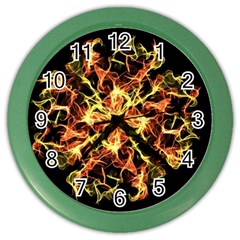 Ablaze Color Wall Clock by litana