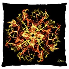 Ablaze Large Flano Cushion Case (two Sides) by litana