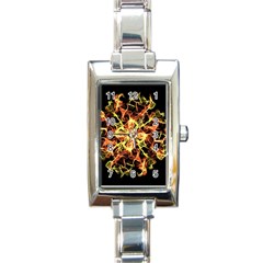 Ablaze Rectangle Italian Charm Watch by litana