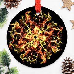 Ablaze Round Ornament (two Sides) by litana