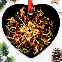 Ablaze Heart Ornament (two Sides) by litana