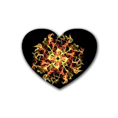 Ablaze Rubber Coaster (heart)  by litana