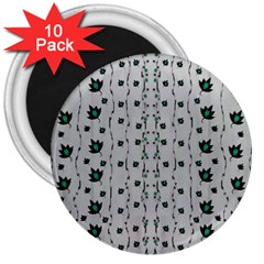 Leafs Clouds And Drawing 3  Magnets (10 Pack)  by pepitasart